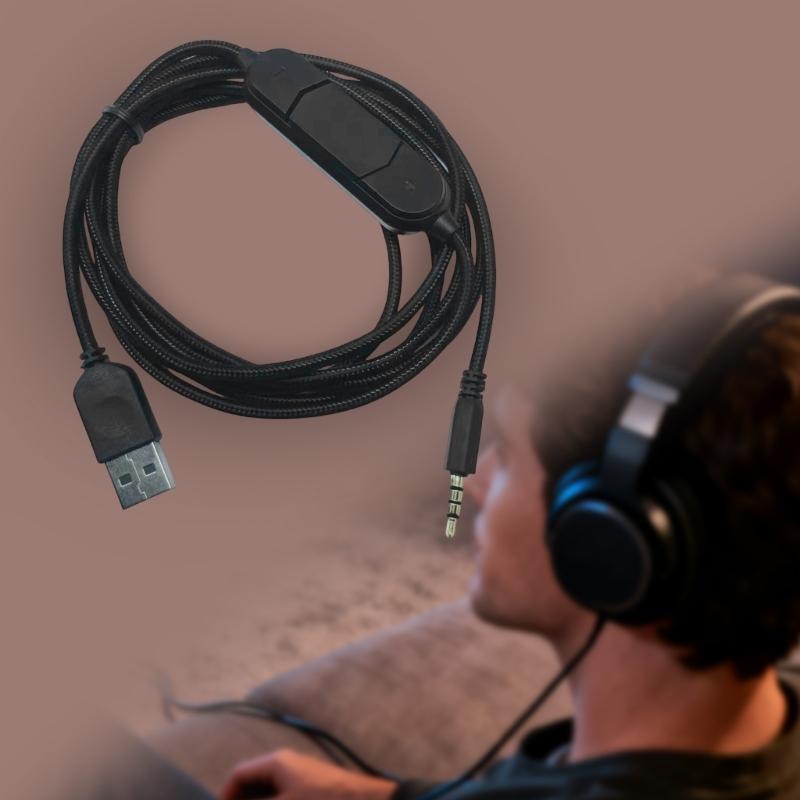 Plugs Play USB Sound Card 3.5mm Auxiliary Cable With Noise Reductions For Gaming Headsets PC Laptop Mobile Phones