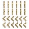 Invisible Brass Barrels Hinges Brass Concealed Hinges Folding Support Cylindrical Concealed Keg Hinges for Jewelry Box 4x20mm 24pcs
