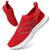 Men Slip on Sneakers 2025 Red Lightweight Breathable Mesh Men's Sneakers Cushioned Comfortable Sports Shoes for Men