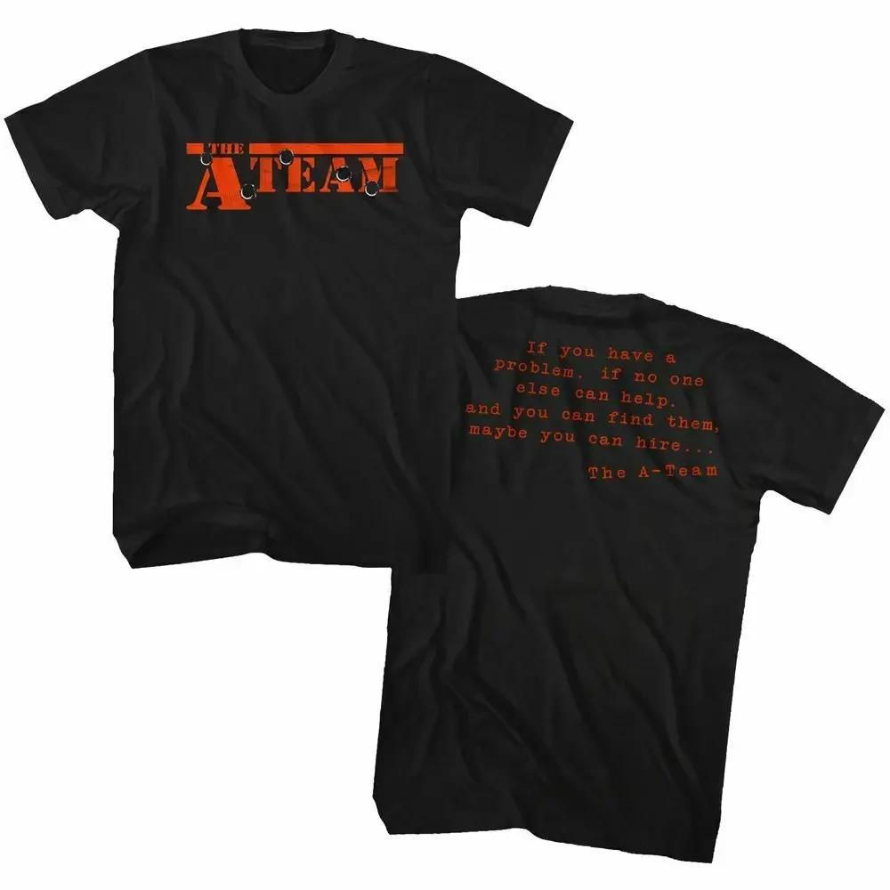 Action Adventure TV Show The ATeam Phrase Bullet Holes TShirt 100 Cotton ONeck Short Sleeve Summer Casual Mens Tshirt S