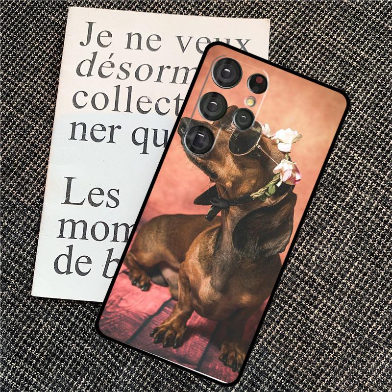 Teckel Dackel Dachshund Dog Case For Samsung Galaxy S25 Ultra S20 S21 S22 S23 S24 Ultra S9 S10 Plus S25 FE Back Cover