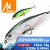 MEREDITH Jerk Minnow 100F 100mm 14g Schwimmend 0.8-1.5m Drillinge Hecht Barsch JBR-100F