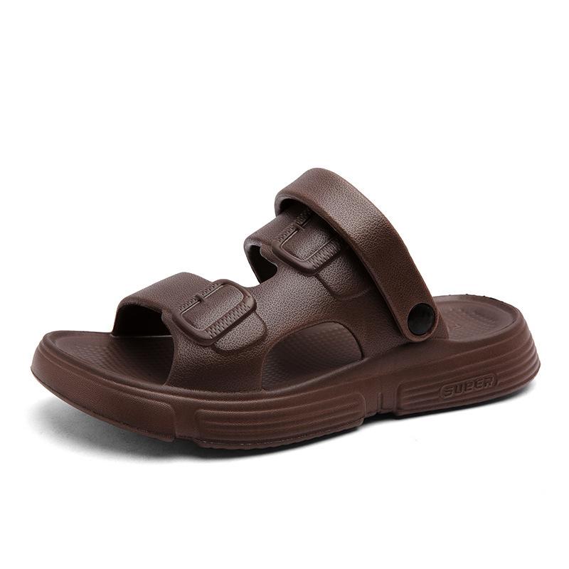 Summer New Men's Shoes Hollow Breathable Sandals Soft soled Lightweight Casual Shoes Middle aged Dad Shoes Beach Shoes