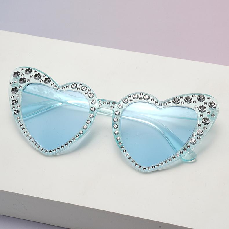 Women'S Uv-Proof Sunglasses Fashion Large-Frame Diamond-Encrusted Sunglasses Women'S Outdoor Sunscreen Glasses