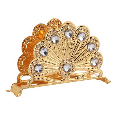 Golden Metal Napkin Holder Exquisite Light Luxury European Style Zinc Alloy Table Napkin Organizer for Kitchen Dinner Table Party Type 3