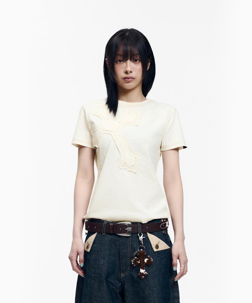 AAKAM Big Patch Cros2 Half Top (Butter)