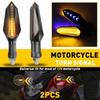 Motorcycle LED Signals Turn Lamp Amber Brake Lights Two Side Sequential Flowing