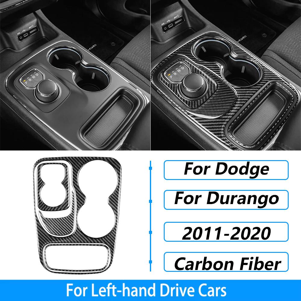For Dodge Durango 2011-2020 Carbon Fiber Center Console Gear Shift Air Outlet AC CD Window Lift Trim Set Car Accessories Sticker