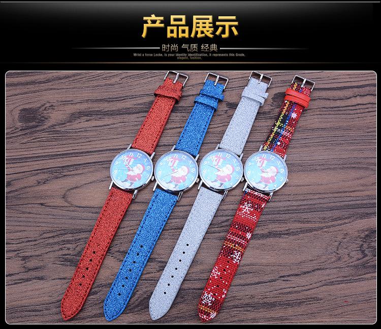 Christmas Snowman Women's Watches Casual Quartz Wristwatches Bright Color Leather Strap Quartz Watches Ladies Watch Reloj Mujer