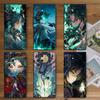 Genshin Impact Xiao Weiche Handyhülle für Samsung Galaxy S26 S25 Edge S24 Ultra S23 Plus S22 S21 FE S20 Schwarze Rückseite