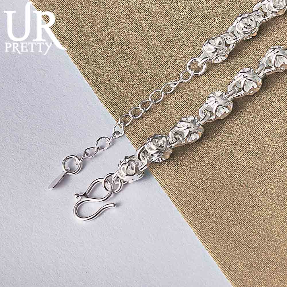 925 Sterling Silver Faucet Chain Bracelet Fashion Wedding Jewelry