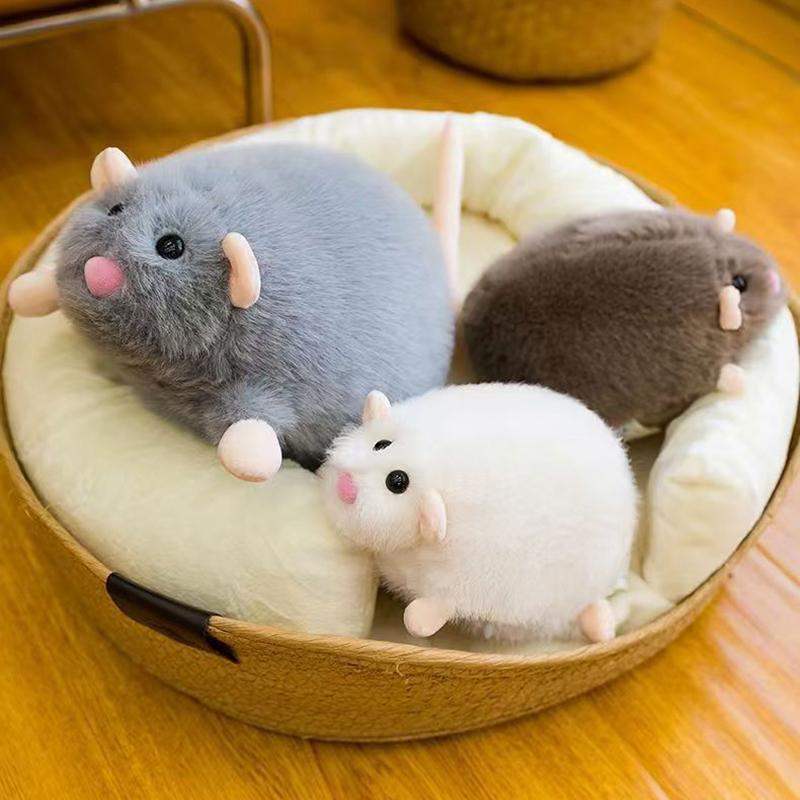 33/45Cm Mouse Doll Cartoon Flower Branch Rat Doll Soft Plush Animal Figure Throw Pillows Kids Gift Birthday Toys Hobbies