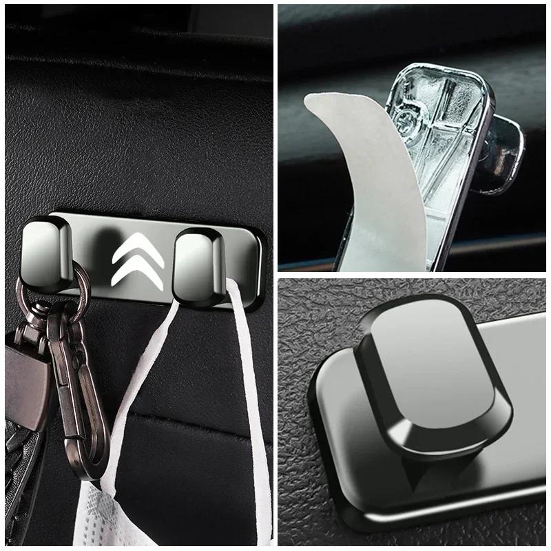 Car Seat Metal Hook Purse Bag Hanger Back Seater Bracket Hanger For Citroen C5 C1 C2 C6 C4L DS3 DS4 DS5 C-Elysee Grand Berlingo