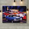Vintage Metal Car Sign Decor Gift For Auto Lovers Garage Wall Art