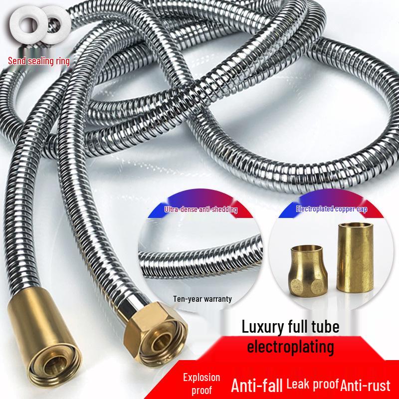 Universal 304 Stainless Steel Shower Hose for Bathroom Water Heaters