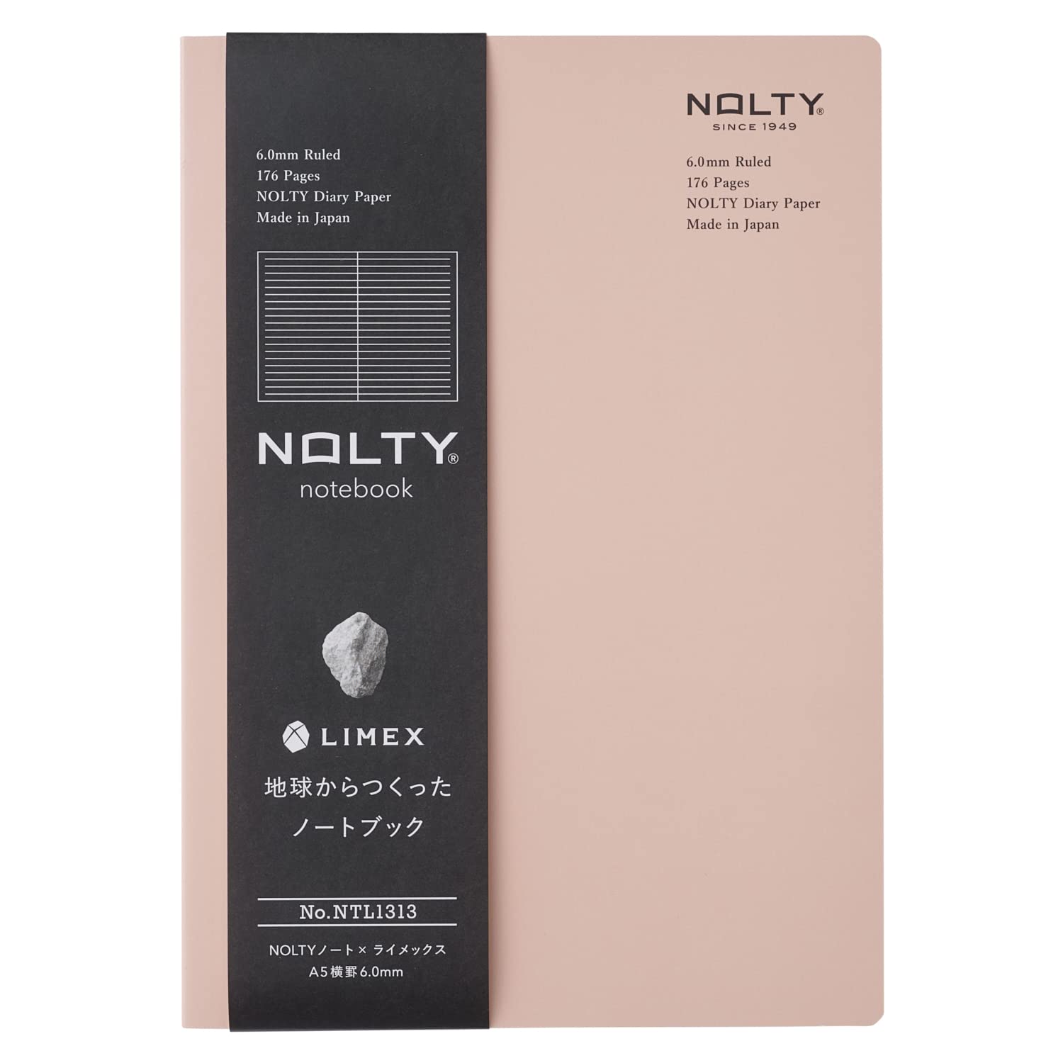 

Japan Management Association Management Center NOLTY Notebook x Limex A5 Horizontal Ruled 6.0mm Sand Pink NTL1313