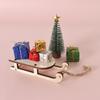 Mini Wooden Sled and Ornaments DIY Gift Set for Christmas Tree Decor