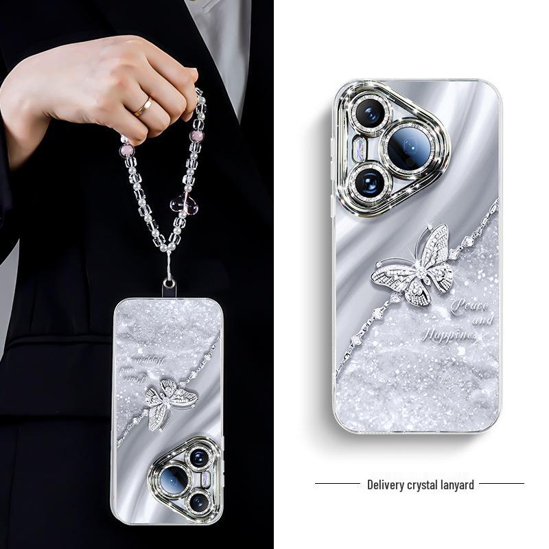 

Чехол для телефона Huawei Pura70 Pro+ с объективом Pura70, Полная защита для P60 и P50, Включает шнурок Huawei P50 Pro