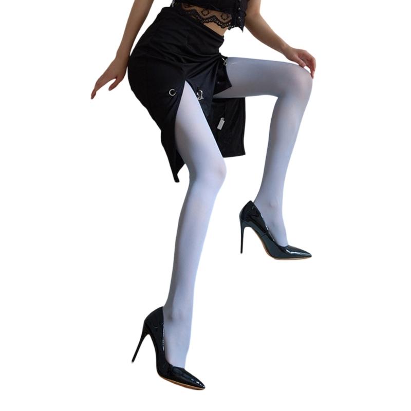 50D Women s Tights Semi Opaque Footed Tights Soft Solid Color Stretchable High Waist Footed Pantyhose Hosiery Gifts