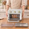 Air Fryer Toaster Oven, Convection Countertop Oven, with Adjustable Temperature and Timer, 12 L, Cream White