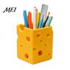 Small Item Organizer Creative 3D Printed Cheese Pen Holder, Cute Desktop Organizer, Student Desk Supplies Multifunctional Storage Ornament for