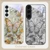 Elegant Pink Butterfly For Samsung S26 S22 S8 S9 S10 S20 Ultra S21 Pro S22 Plus S23 FE S24Ultra S25 Edge S24+ Glass Phone Case