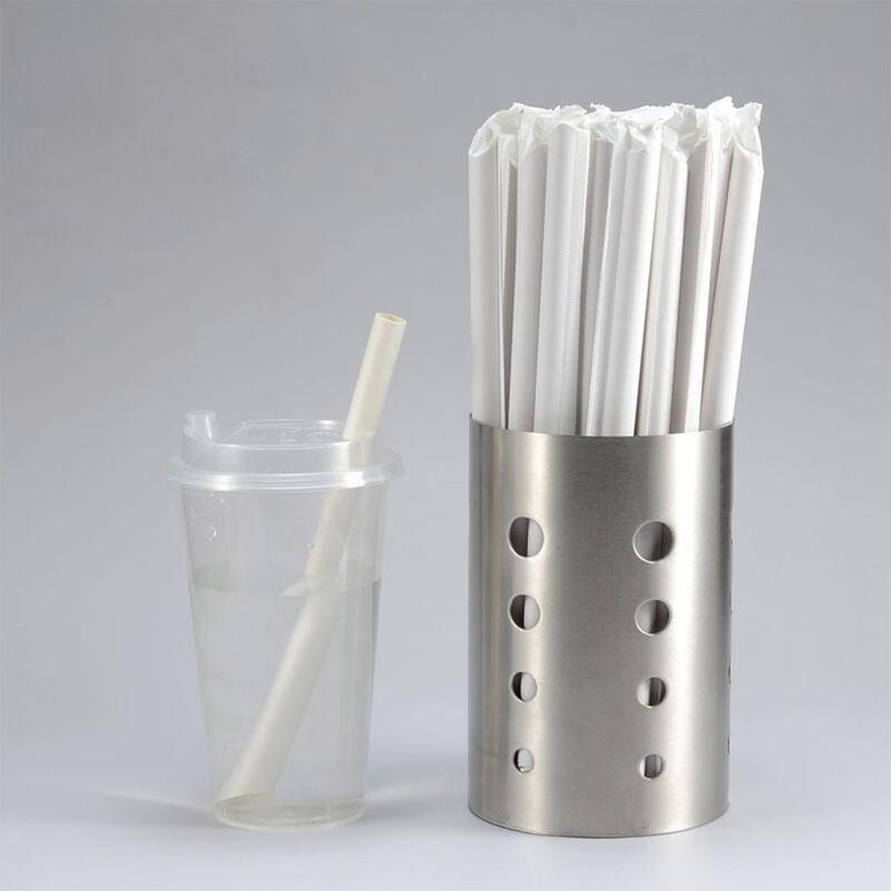 Zhi Shi Individually Wrapped White Paper Straws
