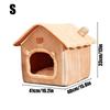 Cat Bed Cave Non-Slip Calming Foldable Nest Winter Indoor Cat House Kitten Bed For Puppy Small Dog Pet Bedroom Living Room