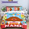 3pcs Hey Duggee2 Cover Set - Personalized Name, HD Printed Bedding with 1 Cover and 2 Pillowcases - Perfect for Home Decor, Easy Care