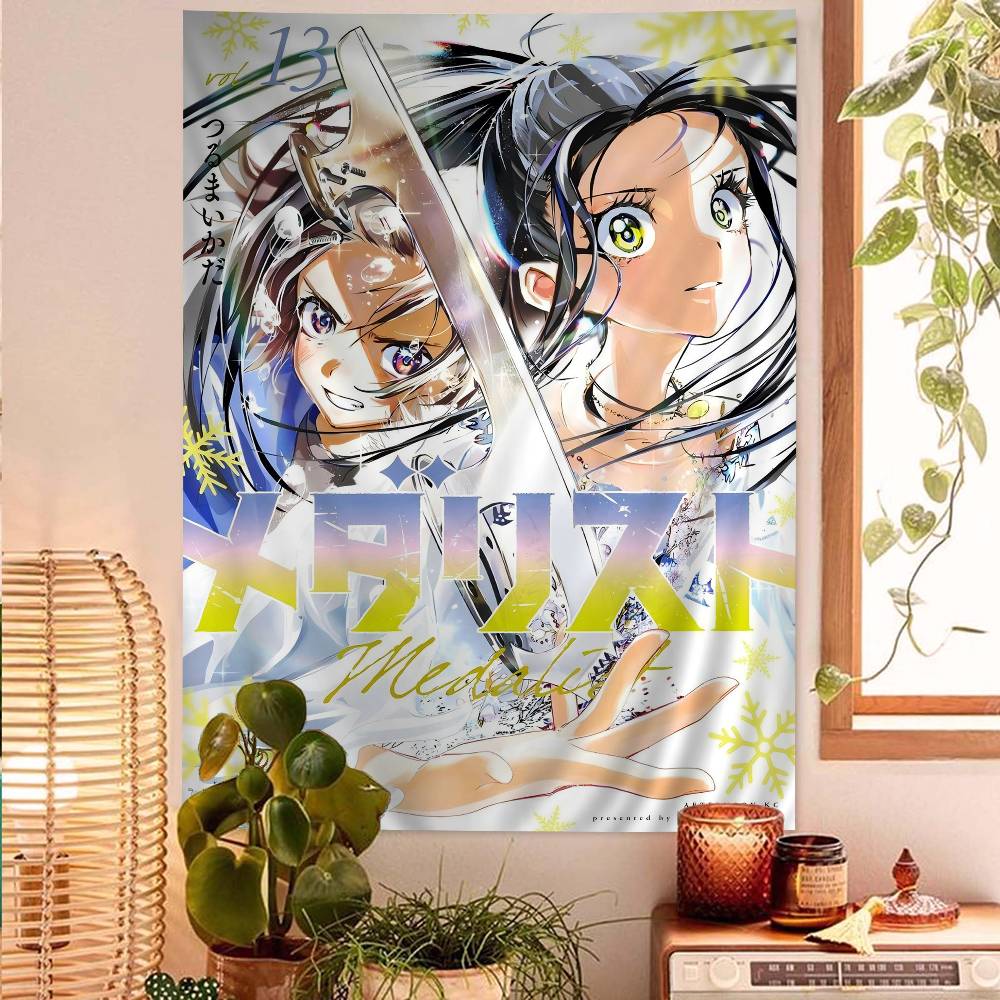 

Anime MMedalist Anime Tapestry Hippie Flower Wall Carpets Dorm Decor Wall Hanging Home Decor 74x94cm(29x37in)