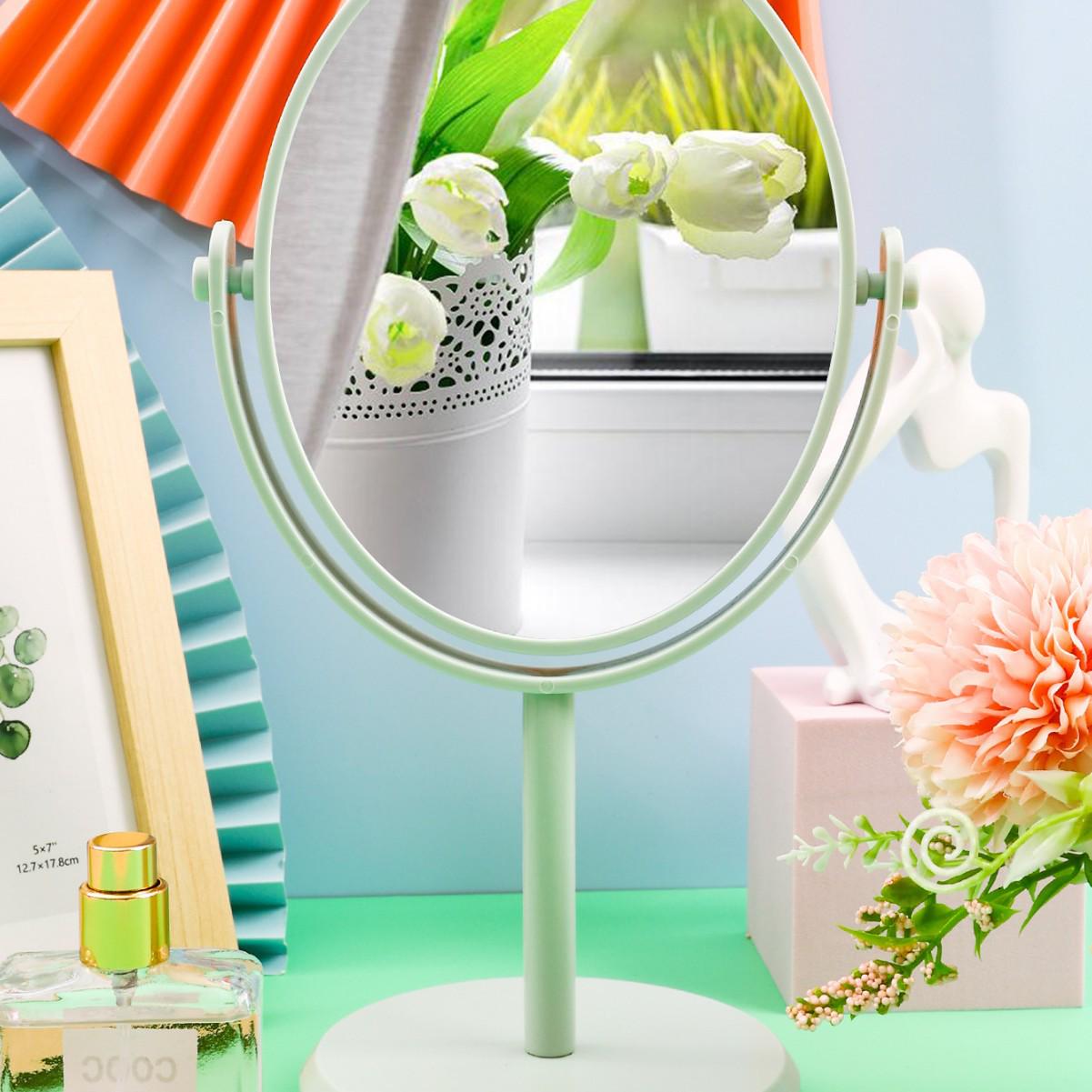 

Поворотне дзеркало для макіяжу принцеси – пластикове настільне дзеркало для туалетного столика Oval Desktop Mirror Large - 29x16.5cm