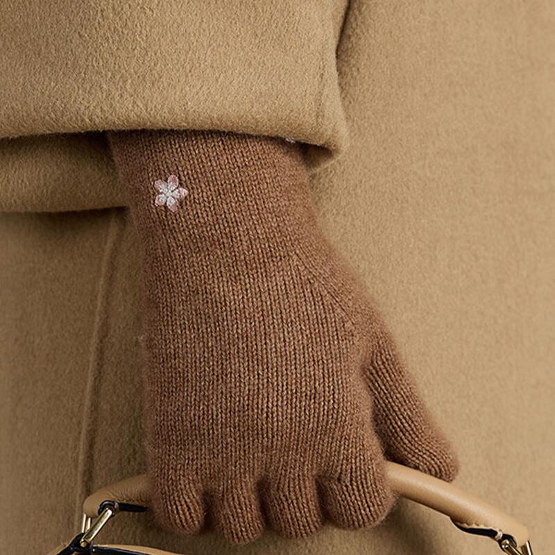 

JIUMU Women s Warm Wool & Cashmere Knitted Gloves SR014 One Size