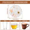 6Pcs Transparent Coasters Flower Style Cup Pad Reusable Resin Cup Mat Antiscald Nonslip Coaster Set for Bar Kitchens Accessories