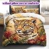 Watercolor Animal Painting Pattern Bedding,Quilt Set Quilt Cover Pillowcase Home Birthday Gift (1*duvet Cover+2*pillowcase,without Core)