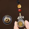 Brass 12 Zodiac Keyring Loong Dragon Keychain Chicken Lucky Bag Pendant  Bag Hanging