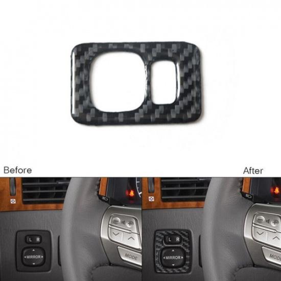For Camry 2007-2011 Carbon Fiber Interior Rearview Mirror Panel Cover Trim