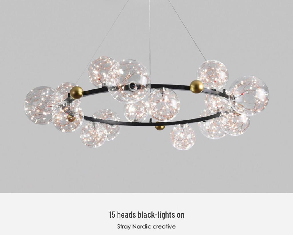 Nordic Modern Minimalist Luxury Starlight Chandelier for Living Room, Dining Room & Bedroom - Model 021L