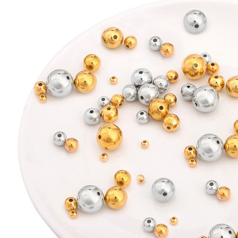 Runde CCB Kunststoffperlen für DIY Schmuckherstellung - 6/8/10mm