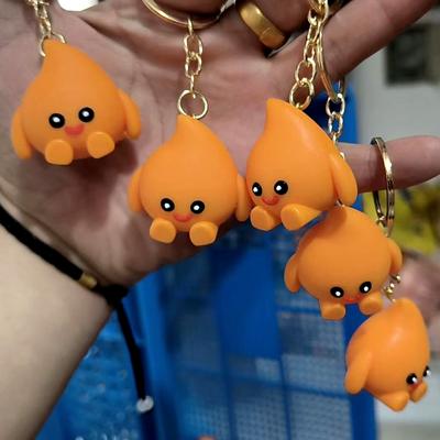 Leuchtender Feuerelfen-Schlüsselanhänger Einzigartige Schlüsselanhänger PVC-Textur Modischer Schlüsselschmuck für Anime-Liebhaber und junggebliebene Erwachsene