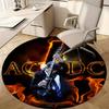 1pc AC/DC Music Band Logo Home Office Outdoor Round Carpet Gift Decorative Rug MatRC2704