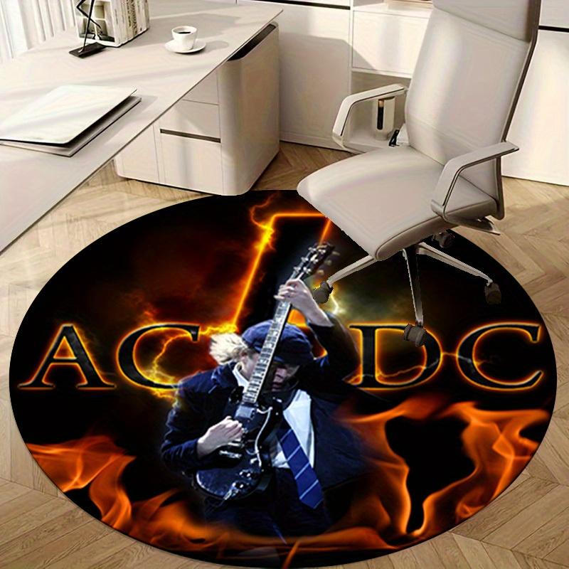 1pc AC/DC Music Band Logo Home Office Outdoor Round Carpet Gift Decorative Rug MatRC2704