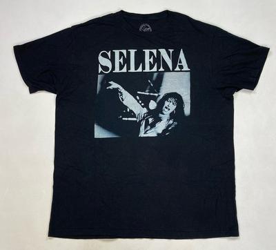 Selena Graphic T-shirt Men XL Black Short Sleeve Music