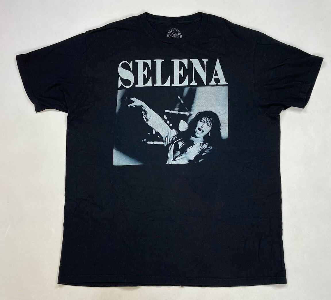 Selena Graphic T-shirt Men XL Black Short Sleeve Music XL