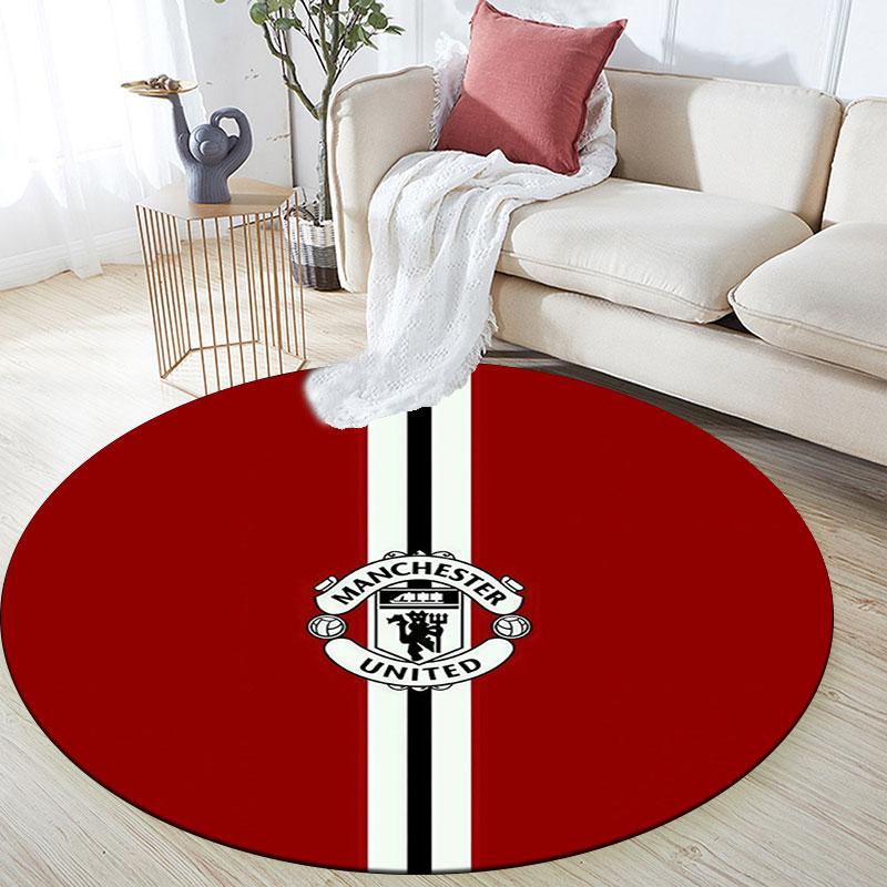 Manchester United2,Round Area Rug,Carpet Rug for Living Room Bedroom Sofa Playroom Decor,Non-slip Floor Mat