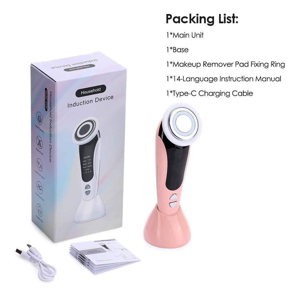 

EMS Ion Microcurrent & Red Light Beauty Device with Base, 7-Color Light & Vibration