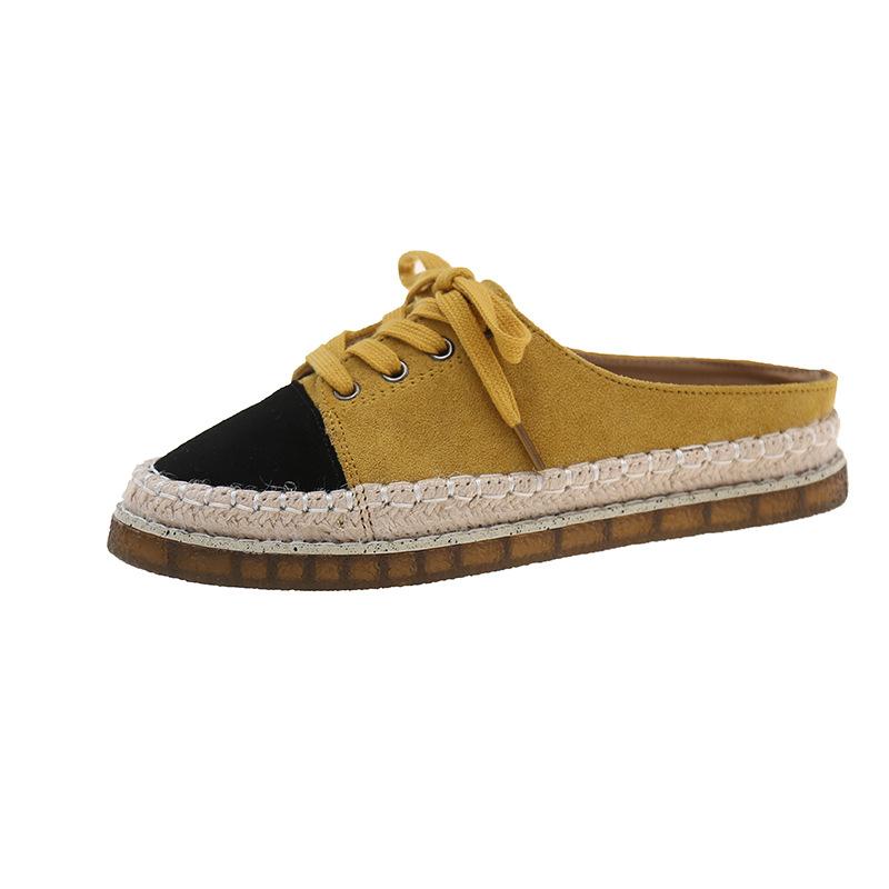 Flat-bottomed Bag Head Half Slippers Women's Summer Wear 2025 New Retro Versatile One-pedal Lazy Cool Slippers Fisherman Shoes