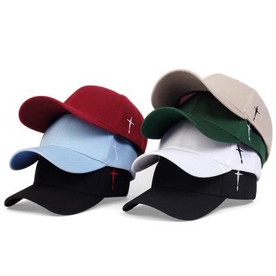 Fashion Side Cross Embroidery Baseball Cap Cotton Trucker Hat Spring Autumn Outdoor Hip Hop Caps Sun Hats