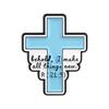 Catholic Saint Cross Medal Enamel Pins Jesus Christ Is Lord God Virgin Mary Latin Prayer Brooches Lapel Badge Jewelry Gifts