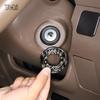 Für Toyota LC76 2007-2026 Weiche Kohlefaser Auto-Zündschalter Dekorativer Ring Aufkleber Auto-Innenzubehör