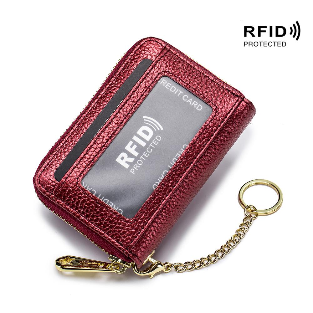 Popular Card Bag, RFID Organ Zipper, Bank Card Bag, Key Bag, Multi-function Card Bag.
